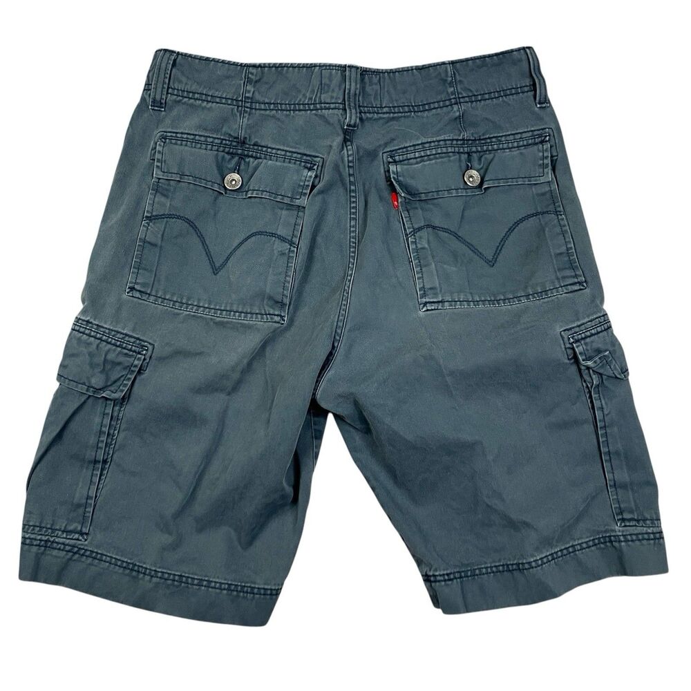 Levi's Men's 100% Cotton Casual Multi Pocket Carrier Grey Cargo Shorts - Picture 13 of 13